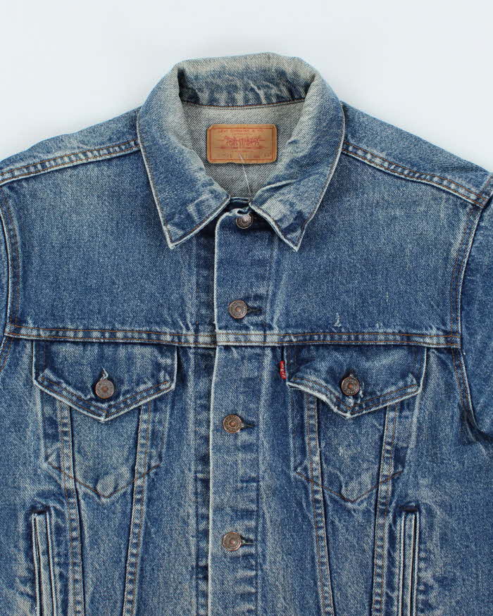 Vintage 90's Levi's Dark Wash Faded Denim Jacket - L