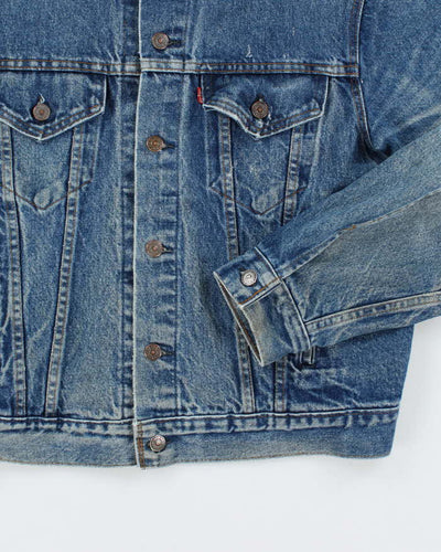 Vintage 90's Levi's Dark Wash Faded Denim Jacket - L