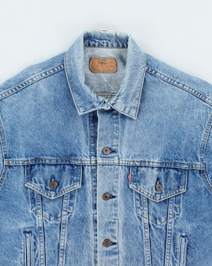 Vintage 90's Levi's Medium Wash Faded Denim Jacket - L