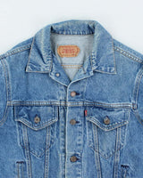 Vintage 90's Levi's Medium Wash Faded Denim Jacket - L