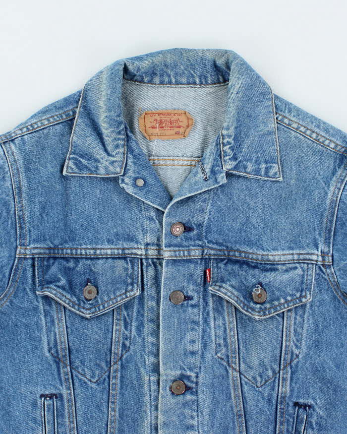Vintage 90's Levi's Medium Wash Faded Denim Jacket - L