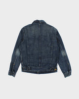 00s G-Star Distressed Dark Wash Denim Jacket - XL