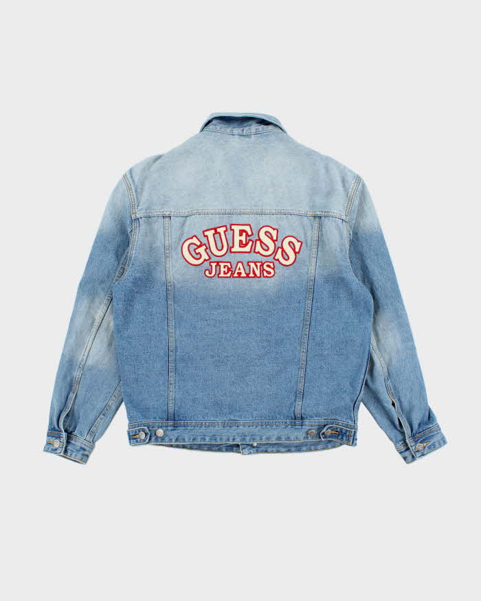 Vintage 90s Guess Embroidered Denim Jacket - S