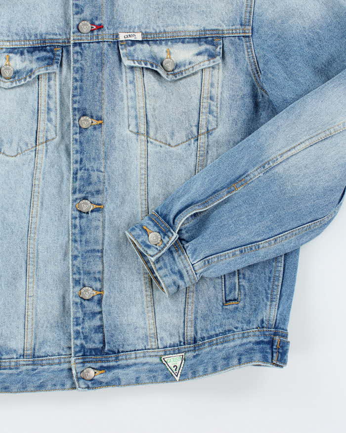 Vintage 90s Guess Embroidered Denim Jacket - S