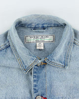 Vintage 90s Guess Embroidered Denim Jacket - S