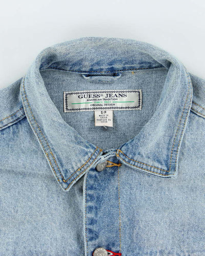 Vintage 90s Guess Embroidered Denim Jacket - S