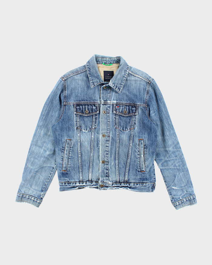 Early 00s Tommy Hilfiger Distressed Denim Jacket - M