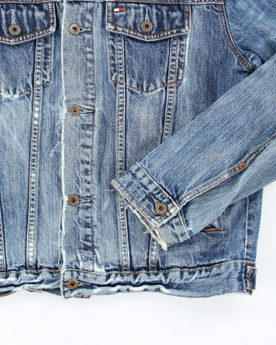 Early 00s Tommy Hilfiger Distressed Denim Jacket - M