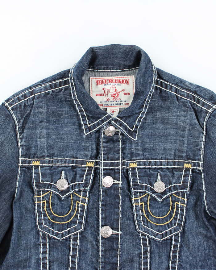 Y2K 00s True Religion Dark Wash Denim Jacket - L