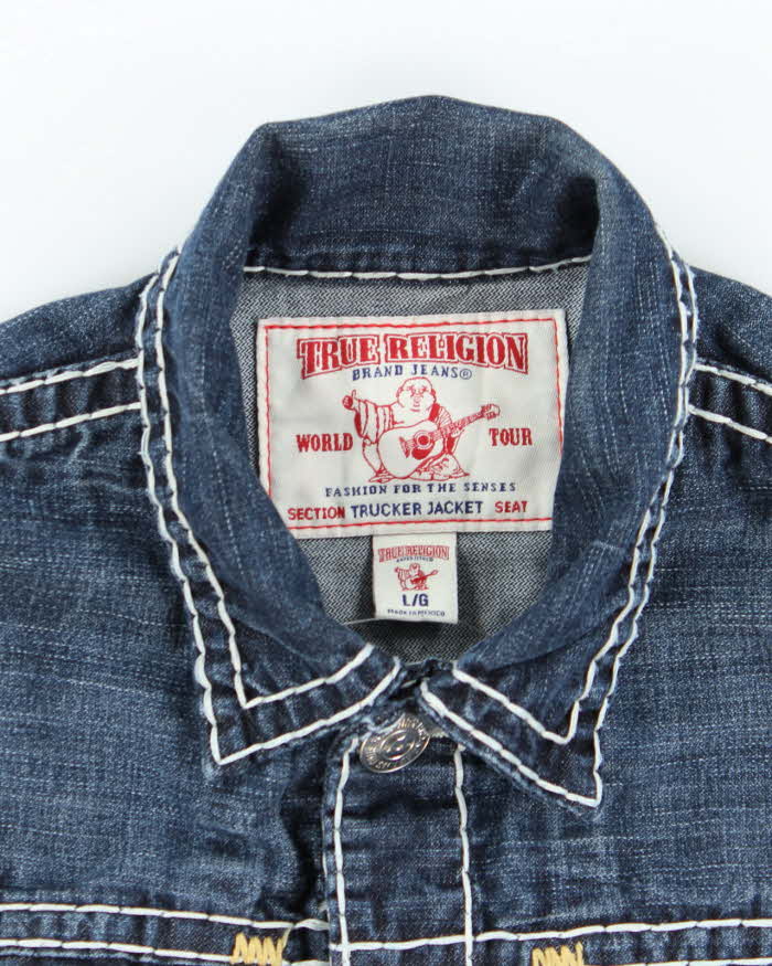 Y2K 00s True Religion Dark Wash Denim Jacket - L