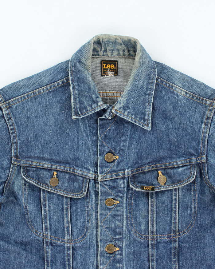 Vintage 90's Lee Faded Dark Wash Denim Jacket - S