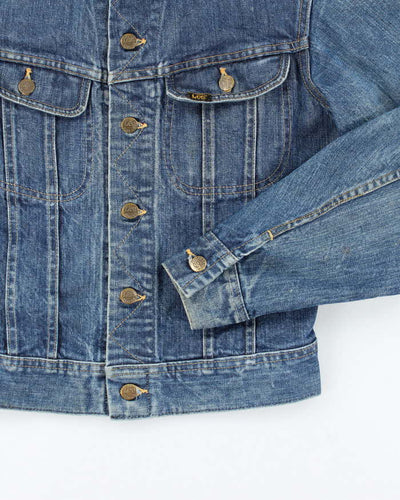 Vintage 90's Lee Faded Dark Wash Denim Jacket - S