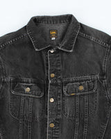 Vintage 90's Lee Oversized Grey Wash Denim Jacket - M