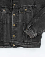 Vintage 90's Lee Oversized Grey Wash Denim Jacket - M