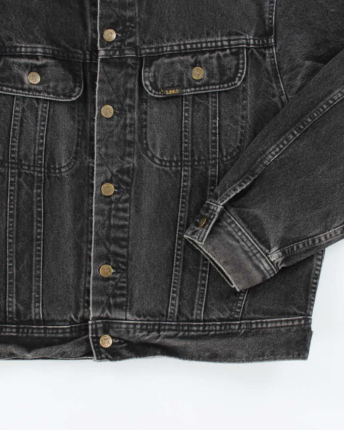 Vintage 90's Lee Oversized Grey Wash Denim Jacket - M