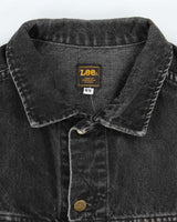 Vintage 90's Lee Oversized Grey Wash Denim Jacket - M