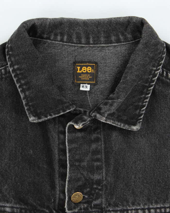 Vintage 90's Lee Oversized Grey Wash Denim Jacket - M