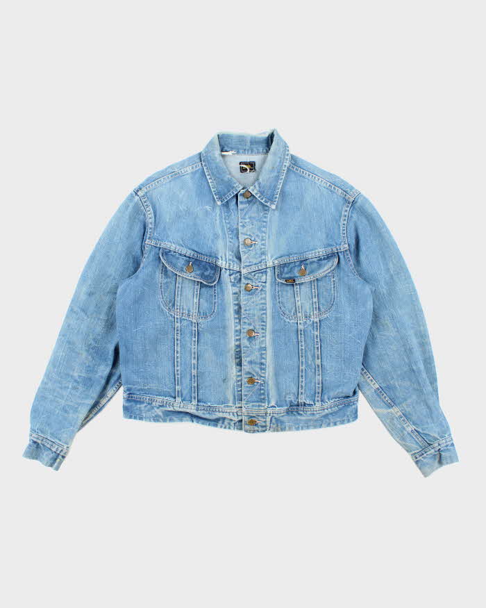 Vintage 90's Lee Oversized Faded Light Wash Denim Jacket - L