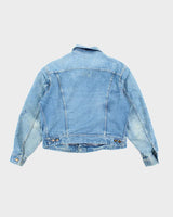 Vintage 90's Lee Oversized Faded Light Wash Denim Jacket - L