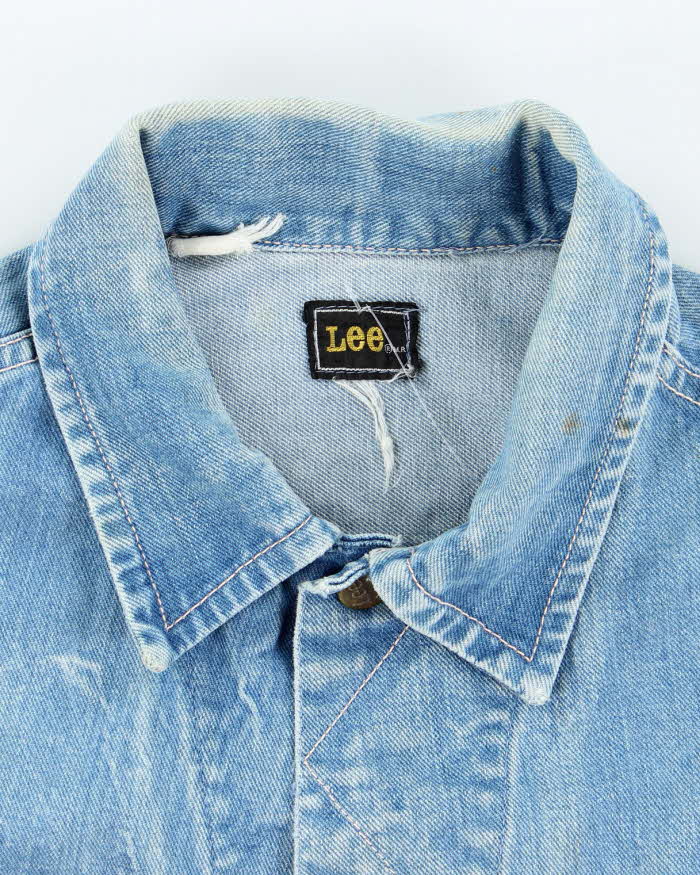 Vintage 90's Lee Oversized Faded Light Wash Denim Jacket - L