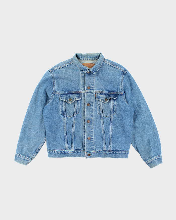 Vintage 80's Levi's Orange Tab Light Wash Denim Jacket - L