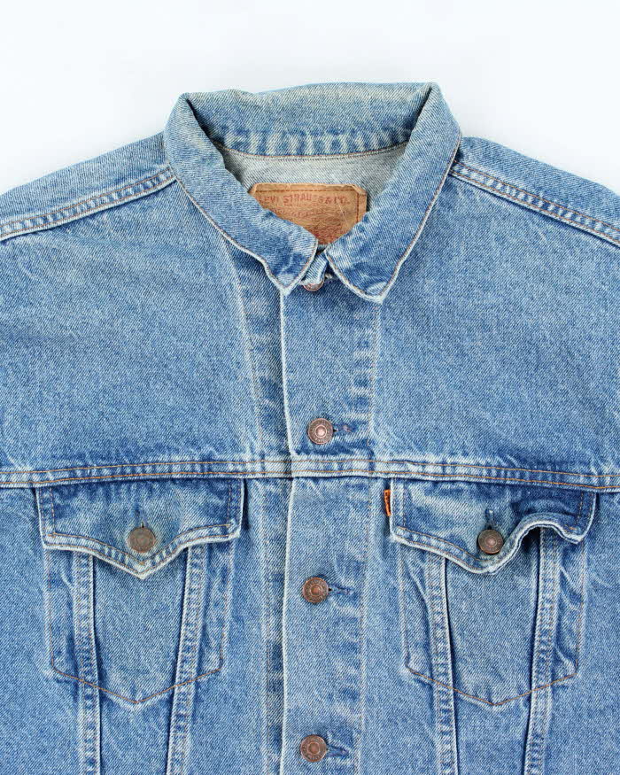 Vintage 80's Levi's Orange Tab Light Wash Denim Jacket - L