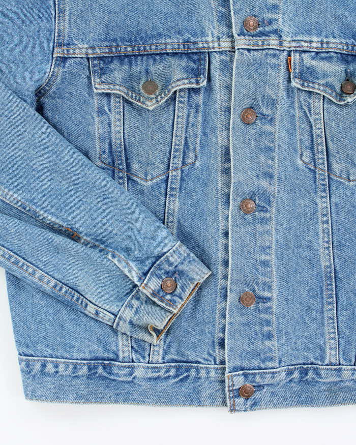 Vintage 80's Levi's Orange Tab Light Wash Denim Jacket - L