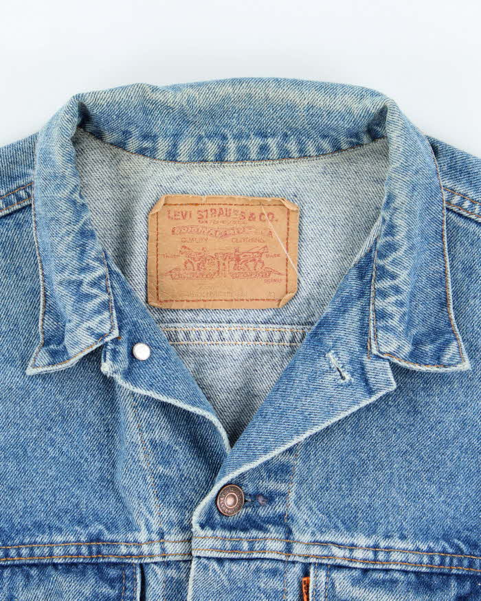Vintage 80's Levi's Orange Tab Light Wash Denim Jacket - L