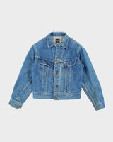 Vintage 90's Lee Faded Medium Wash Denim Jacket - XS