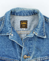 Vintage 90's Lee Faded Medium Wash Denim Jacket - XS