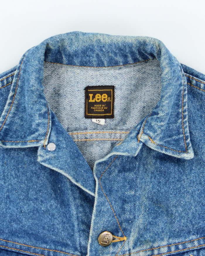 Vintage 90's Lee Faded Medium Wash Denim Jacket - XS