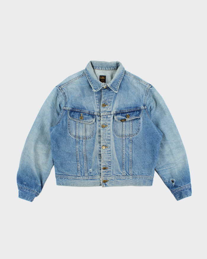 Vintage 80's Lee Faded Medium Wash Denim Jacket - M