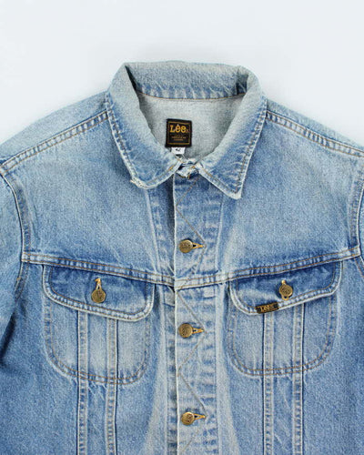 Vintage 80's Lee Faded Medium Wash Denim Jacket - M