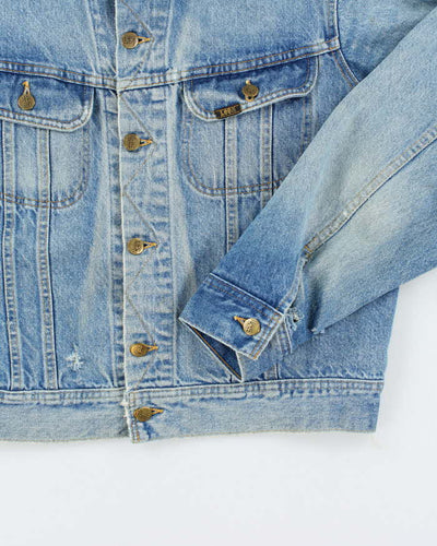 Vintage 80's Lee Faded Medium Wash Denim Jacket - M