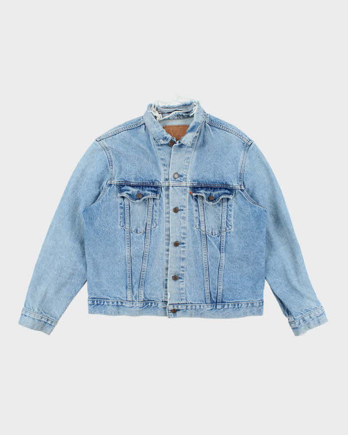 Vintage 80's Levi's Orange Tab Medium Wash Faded Denim Jacket - L