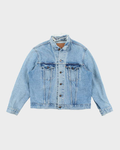 Vintage 80's Levi's Orange Tab Medium Wash Faded Denim Jacket - L
