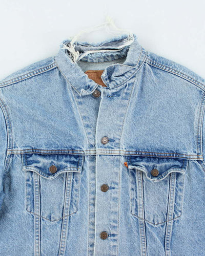 Vintage 80's Levi's Orange Tab Medium Wash Faded Denim Jacket - L