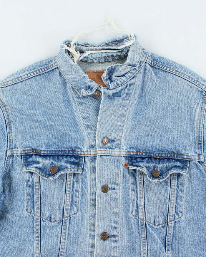 Vintage 80's Levi's Orange Tab Medium Wash Faded Denim Jacket - L
