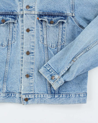 Vintage 80's Levi's Orange Tab Medium Wash Faded Denim Jacket - L