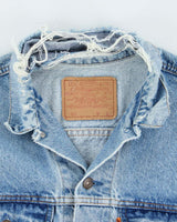 Vintage 80's Levi's Orange Tab Medium Wash Faded Denim Jacket - L