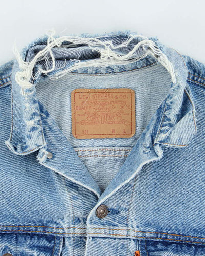 Vintage 80's Levi's Orange Tab Medium Wash Faded Denim Jacket - L