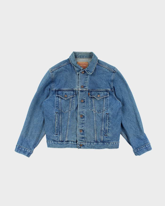 Vintage 90's Levi's Orange Tab Dark Wash Denim Jacket - L