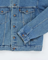 Vintage 90's Levi's Orange Tab Dark Wash Denim Jacket - L