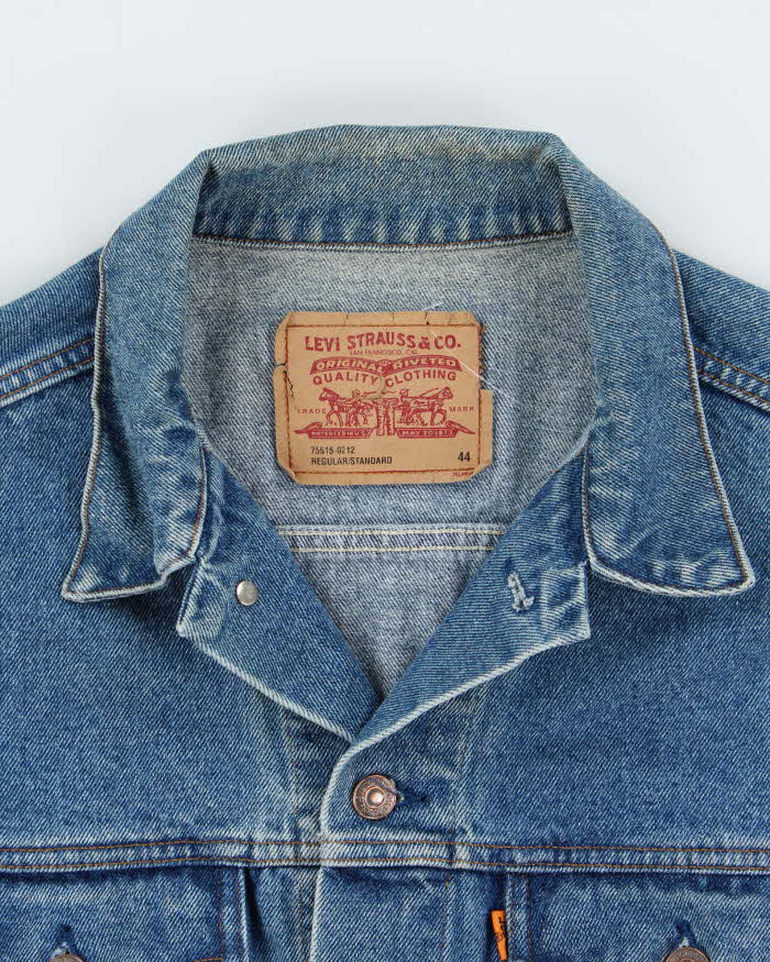 Vintage 90's Levi's Orange Tab Dark Wash Denim Jacket - L