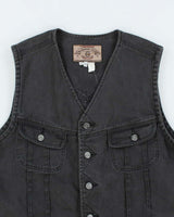 Vintage Y2K Armani Jeans Grey Wash Denim Gilet - L