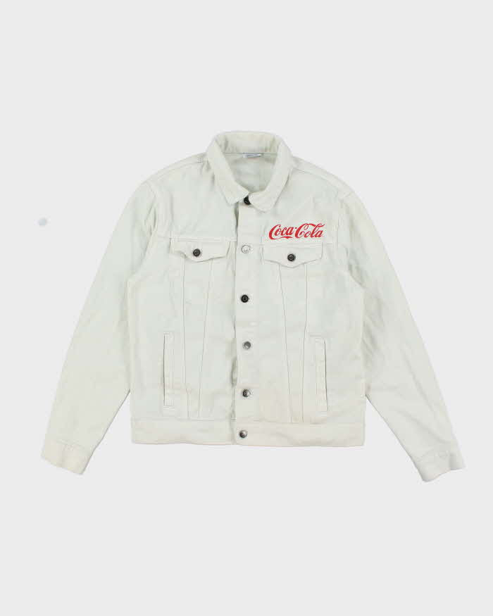 Vintage Y2K Coca Cola Graphic Printed Denim Jacket - M