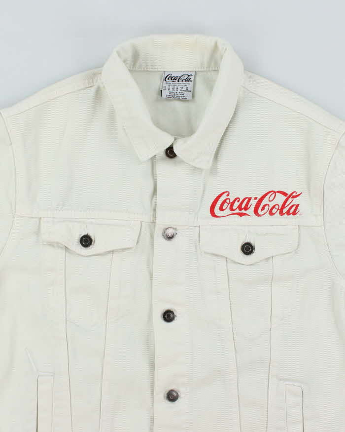 Vintage Y2K Coca Cola Graphic Printed Denim Jacket - M