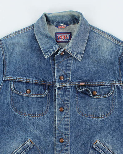 Vintage 80's GWG Snap Button Dark Wash Denim Jacket - L