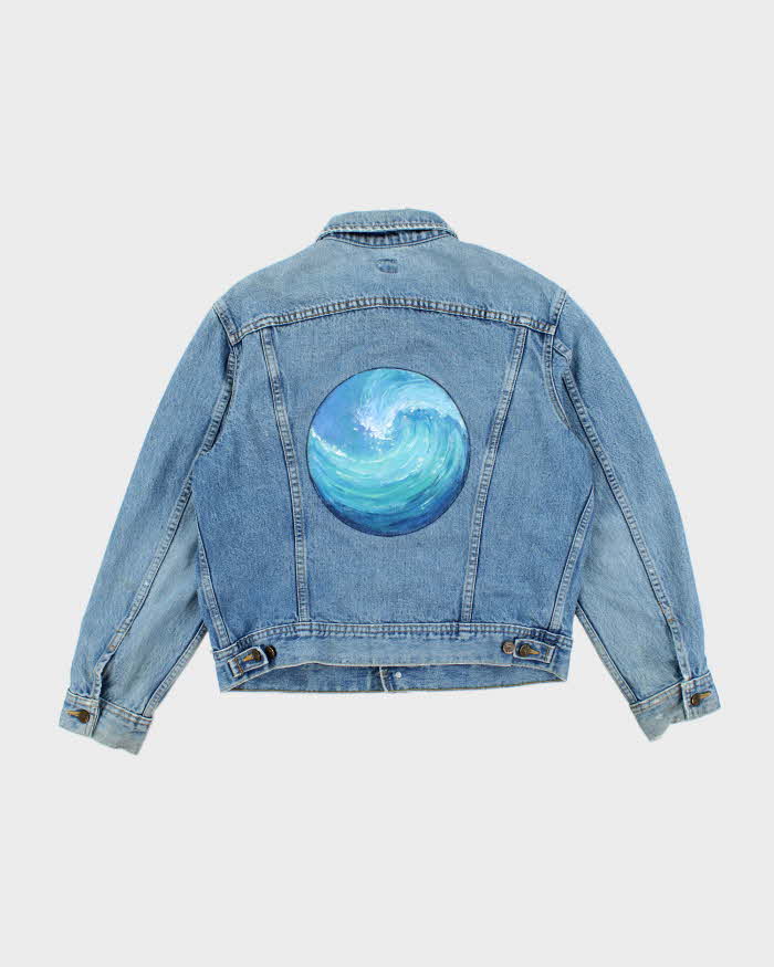 Vintage 90's Lee Faded Medium Wash Denim Jacket - M