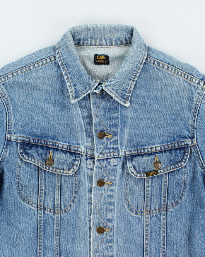 Vintage 90's Lee Faded Medium Wash Denim Jacket - M